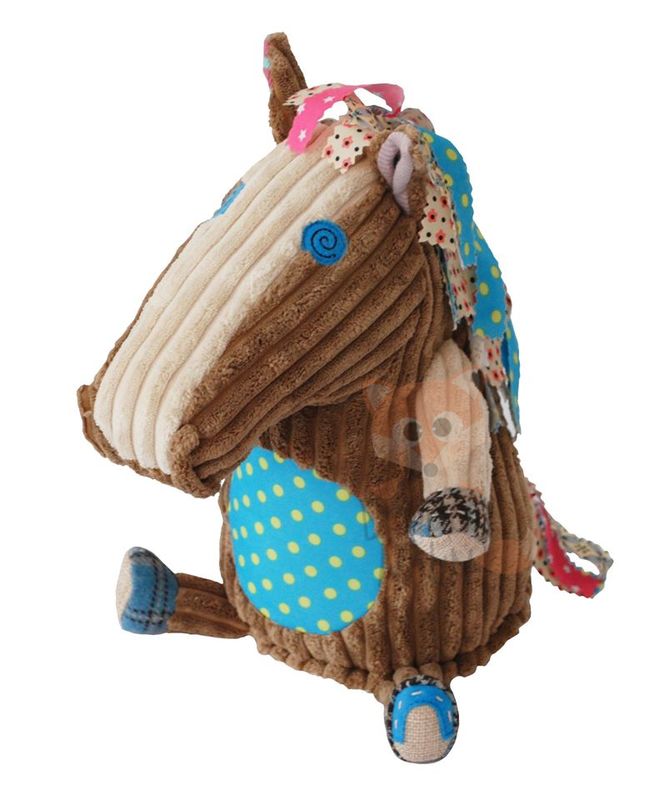 The deglingos soft toy horse ogalos original brown blue 